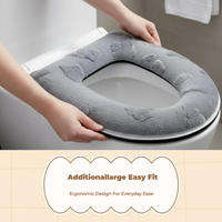 XL waterproof plush toilet seat cover