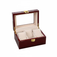 3 Compartment Watch Case Clean-Resistant 3 Compartment Watch Box Soft Interior Lining Removable Pillows