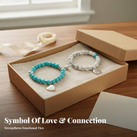 2 Pieces Attractive Couple Bracelet Set Romantic Gift Heart Attraction Bracelet