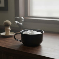 Shaving Mug with Handle Easy to Hold Shaving Foam Bowl Stainless Steel for Men