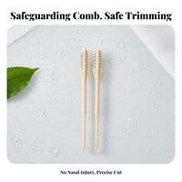 2 Pieces Stainless Steel Blade Manual Nose Hair Trimmer Easy to Clean Nose Hair Razor Washable for Travelers, Adults, Travel, Bathroom, Home