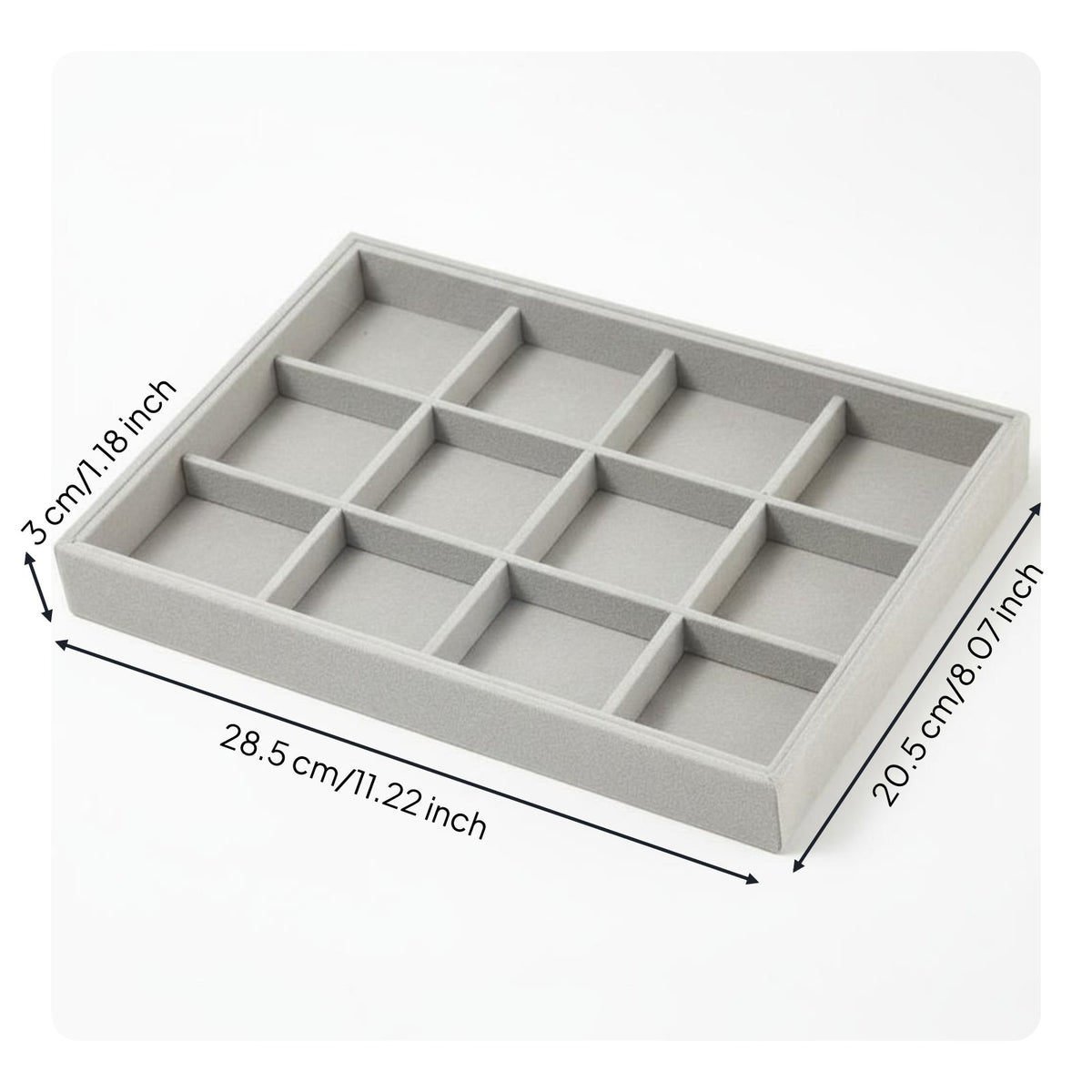 Velvet Jewelry Tray Compartmented Compartment Jewelry Tray Drawer Inserts