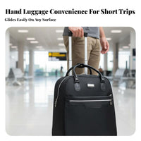 Telescopic Handle Wheel Trolley Bag Lightweight Oxford Cloth Rolling Luggage Wear Resistant for Students, Men, Short Trips, Airports