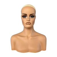Hairpiece Mannequin Head Gradient Finish Bust Mannequin Head Human-Like Face Display hairpiece display stand