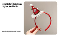 Christmas Hat Headband Cute Mini Santa Hat Hair Hoop Christmas Hair Hoop Photo Prop Festive Party Headwear Universal Fit