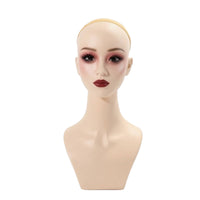 Mannequin Head with Shoulders Smooth Hairpiece Display Mannequin Long-Lasting