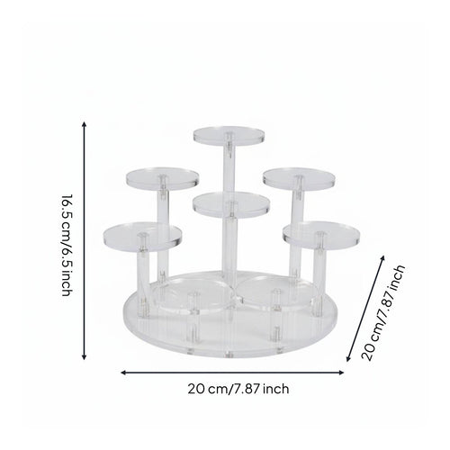 Multi-Tier Display Stand Space Saving Acrylic Display Riser Long-Lasting
