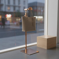 Stainless Steel Bag Rack High Weight Capacity Purse Display Stand Metal Purse Hanger Rack Sleek Finish for Retailers