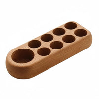 Red Oak Oil Organizer Hand Polished Solid Wood Rack for Countertop