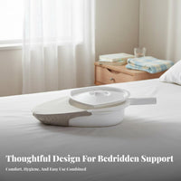 Bedpan with Lid Easy to Clean individual assistance Aid Ergonomic Shape for assistancegivers