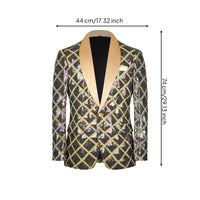 Men's Sequin Blazer Eye-Catching Design Sequin Blazer Statement Piece for Grooms