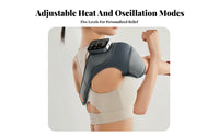 2 Pieces Heating Function Electric Knee Massager Infrared Heat Heated Vibrating Joint Wrap Adjustable Intensity Personal Care Appliance Cordless & Portable for Athletes, Relaxation