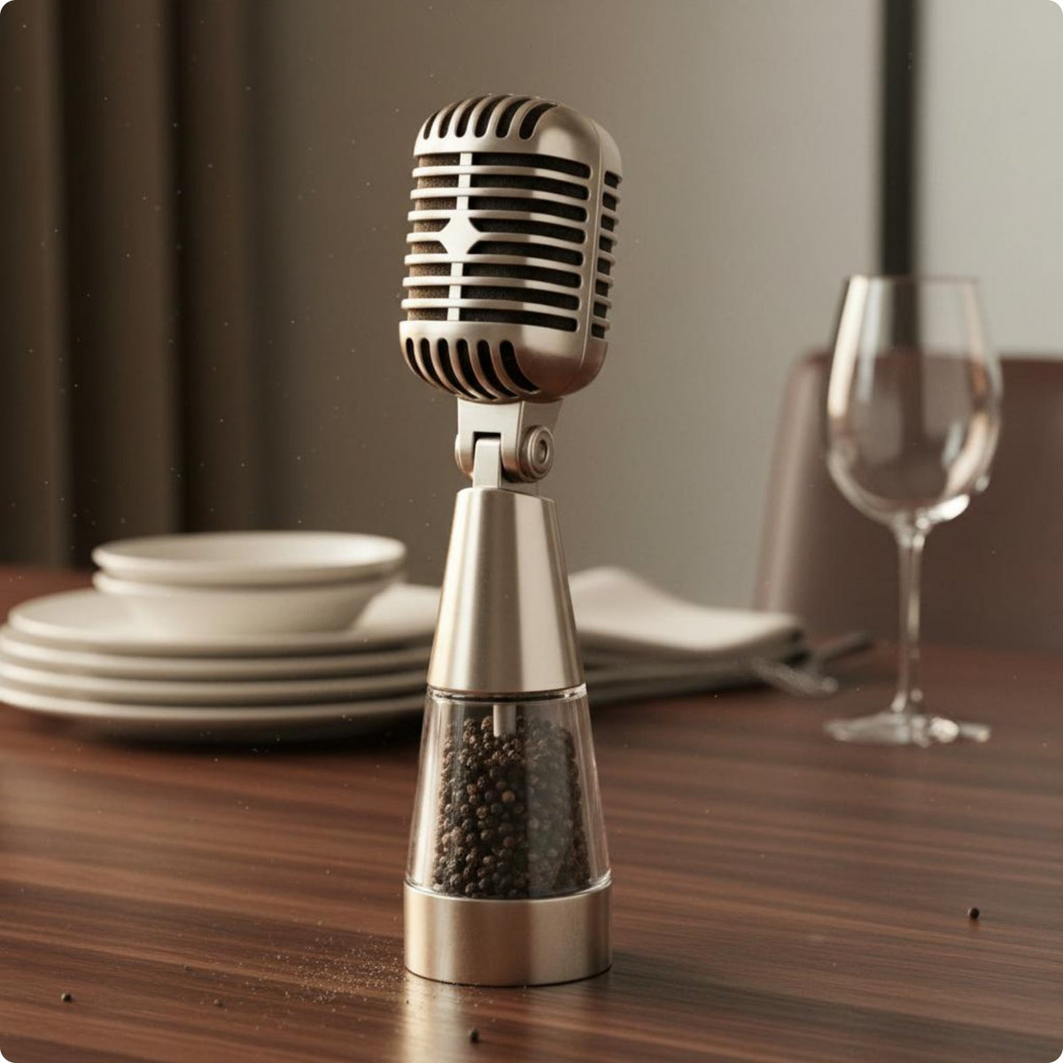 Pepper Mill Pepper Shaker with Handle MIC Design Seasoning Shaker Medium Holes Table Accessory for Kitchen Counter