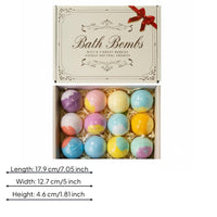 12 Pieces Bath Gift Box Ribbon Bow Graphic Gift Set Bath Decorative