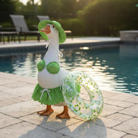 Rose Bikini Goose Outfit Cute Garden Decor Long-Lasting Material for Patio