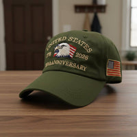 USA 250th Anniversary Hat for All Design Patriotic American Flag Hat