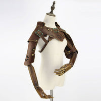 Shoulder Battle Gear with Arm Guards Steampunk Arm Guards Costume Bracer for Stage Performance
