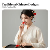 Traditional Chinese Attire Hair Barrette Cute Design Traditional Chinese Attire Hair Accessory Dangling Floral Barrette Handmade