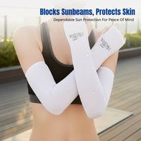 Ice Silk Sun Protection Arm Sleeves, Thumb Hole, Extended Design, Unisex Sports