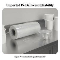 PE Stretch Film Roll Leak-Resistant Self-Adhering Wrapping Film Stretch Wrap Roll High Clearness Clear Cling Wrap Tear-Resistant