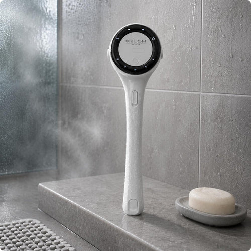 Electric Back Scrubber Digital Display Long Handle Shower Brush 3 Speed Levels