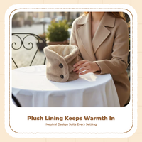 Winter Button Scarf, Plush, Thick, Warm, Outdoor