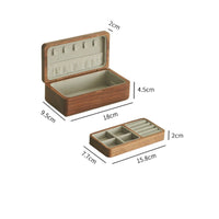 Double Layer Jewelry Box Solid Wood Storage Gift Idea for Women