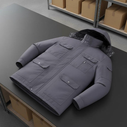 Anti-Static Safety Jacket Wear-Resistant Padded Work Parka Thickened & Warm