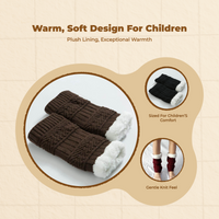 Unisex Kids plush Leg Warmers, Ankle Protection, season, Gray