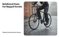 Double Layer Design Cycling Rain Trousers Windproof Breathable Waterproof Pants Wear-Resistant for Cyclists, Rainy Weather, Camping, Fishing