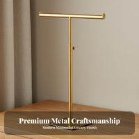 Stainless Steel T-Shaped Display Stand Stable Base T Bar Display Stand Minimalist Design for Retailers, Boutique Owners, Craft Fair, Closet