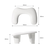 U-Shaped Nail Arm Rest PU Leather Tilted Manicure Hand Rest Lamp Space