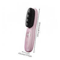 Cordless Straightening Brush Rechargeable Mini Hair Straightener Comb Anti-Scald
