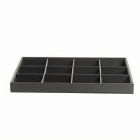 Black PU Leather Jewelry Display Tray Stackable Black Jewelry Display Tray