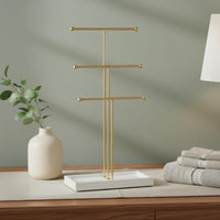 3 Tier Towel Display Stand Iron Frame Home Storage Good Ventilation for Vanity