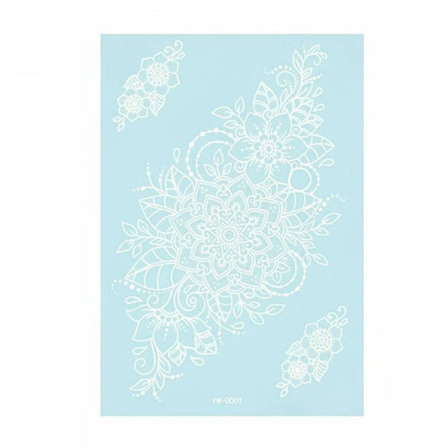 Lace Cutout Temporary Tattoo Sticker, Luminous, Finger, Water Application