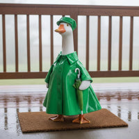 3 Pieces Goose Statue Raincoat Set Decorative Outdoor Decoration Long-Lasting