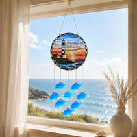 Glass Dolphin Wind Chime Sea Themed Glass Wind Chime Handmade Look for Patio