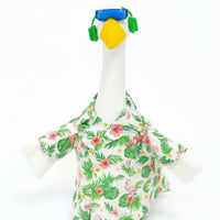 Flamingo Print Goose Clothes Beach Party Theme Hawaiian Shirt Goose Outfit