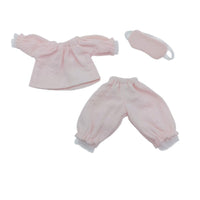 3-Piece Doll Pajama Set Long Sleeved Doll Pajama Outfit Slightly Transparent Toy Apparel