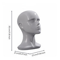 With Ear Holes Realistic Mannequin Head Multi-Purpose Hairpiece Holder Head Stable Base for Retailers, Photographers, Trade Exhibition