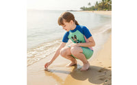 Kids 2mm Thermal Swimsuit High Stretch Single Piece Thermal Swimsuit Girls Shorty Wetsuit Skin-Gentle Short Sleeve Diving Suit