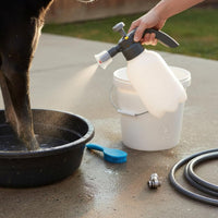 Pressurized Foam Bottle Windproof Guard Design Dog Shampoo Dispenser Portable