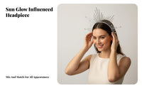 Radiant Crown Statement Piece Radiant Crown Headband Celestial Headpiece Attention-Grabbing-Catching Celestial Point