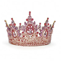 Rhinestone Crown with Comb Gold-Tone Rhinestone Crown Sparkling for Performers