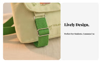 Puppy Party Canvas Mini Backpack, Cute Lightweight Cartoon Daypack for Students