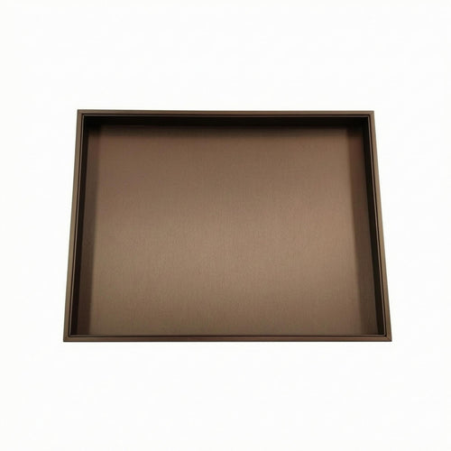 Shallow Display Tray Rigid Frame Leather-Like Tray Open Top