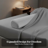Widened Design Sleeping Pillow Breathable Material Lower Back Support Pillow Machine Washable Cover for Side Sleepers, Lying down, Sofa