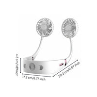 Lightweight & Portable Rechargeable Neckband Fan Ergonomic Fit Hands-Liberated Cooling Fan 360° Surround Airflow for Sports, Office