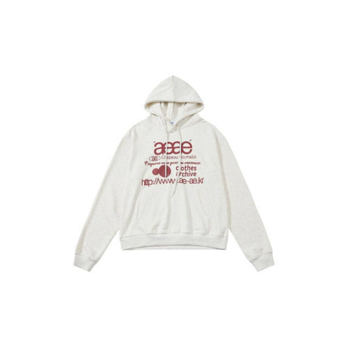 Unisex Hooded Sweatshirt, Letter Print, Relaxed Pullover, Autumn